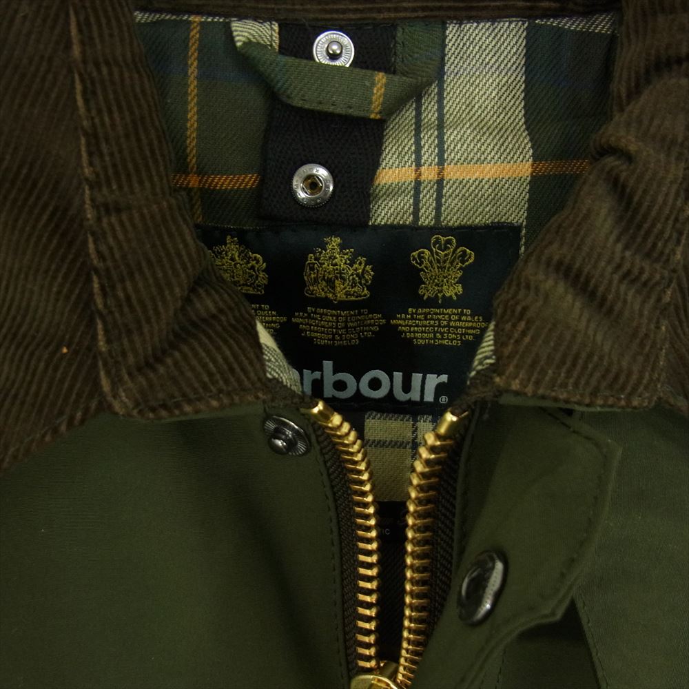 Barbour バブアー 21AW MCA0784SG51 BEDALE SL 2LAYER ビデイル スリム フィット 2レイヤー ノンオイル クロス ジャケット カーキ系 34【美品】【中古】
