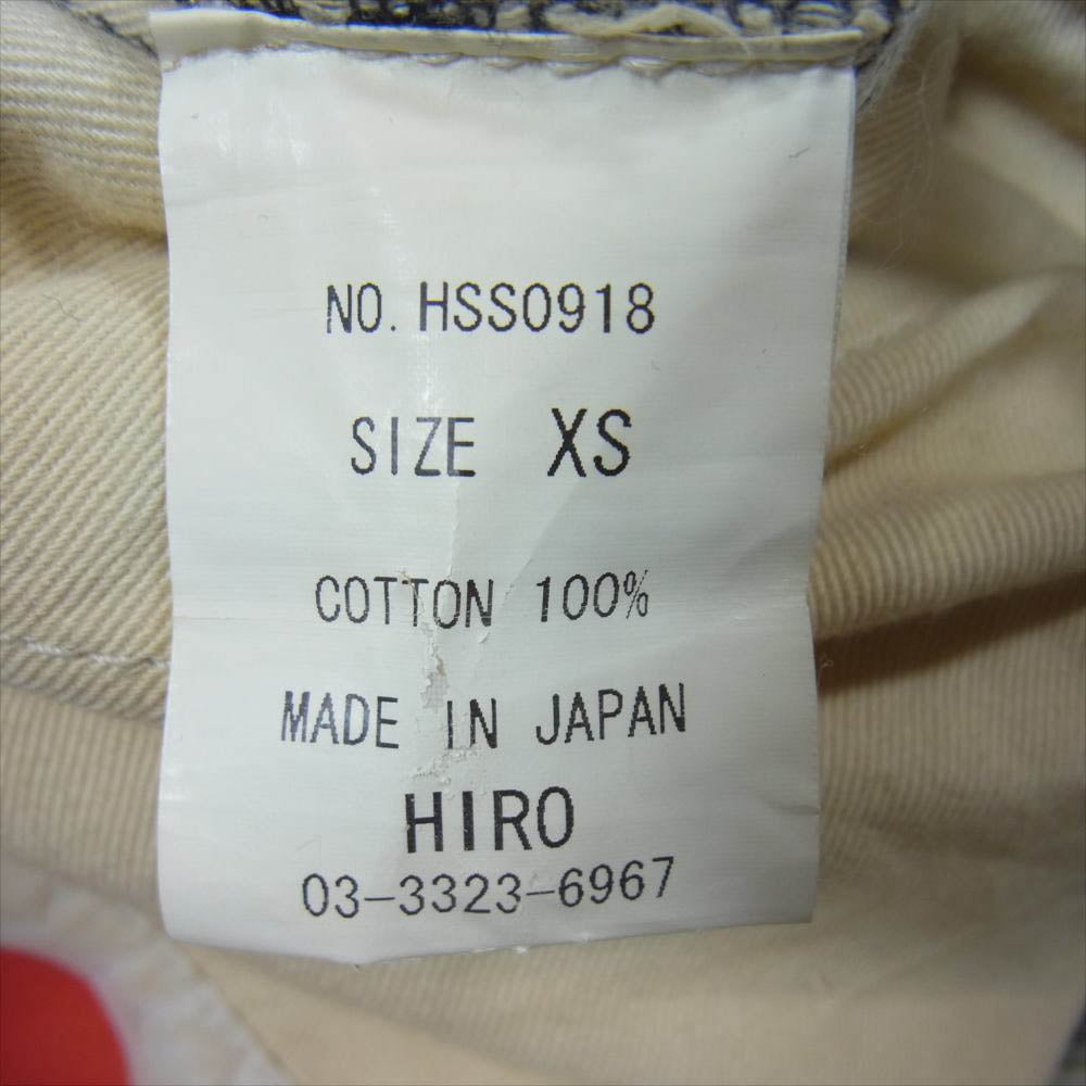ヒロ HSS0918 クラッシュ加工 スプラッシュペイント ダメージ スキニー デニム パンツ グレー系 XS【中古】