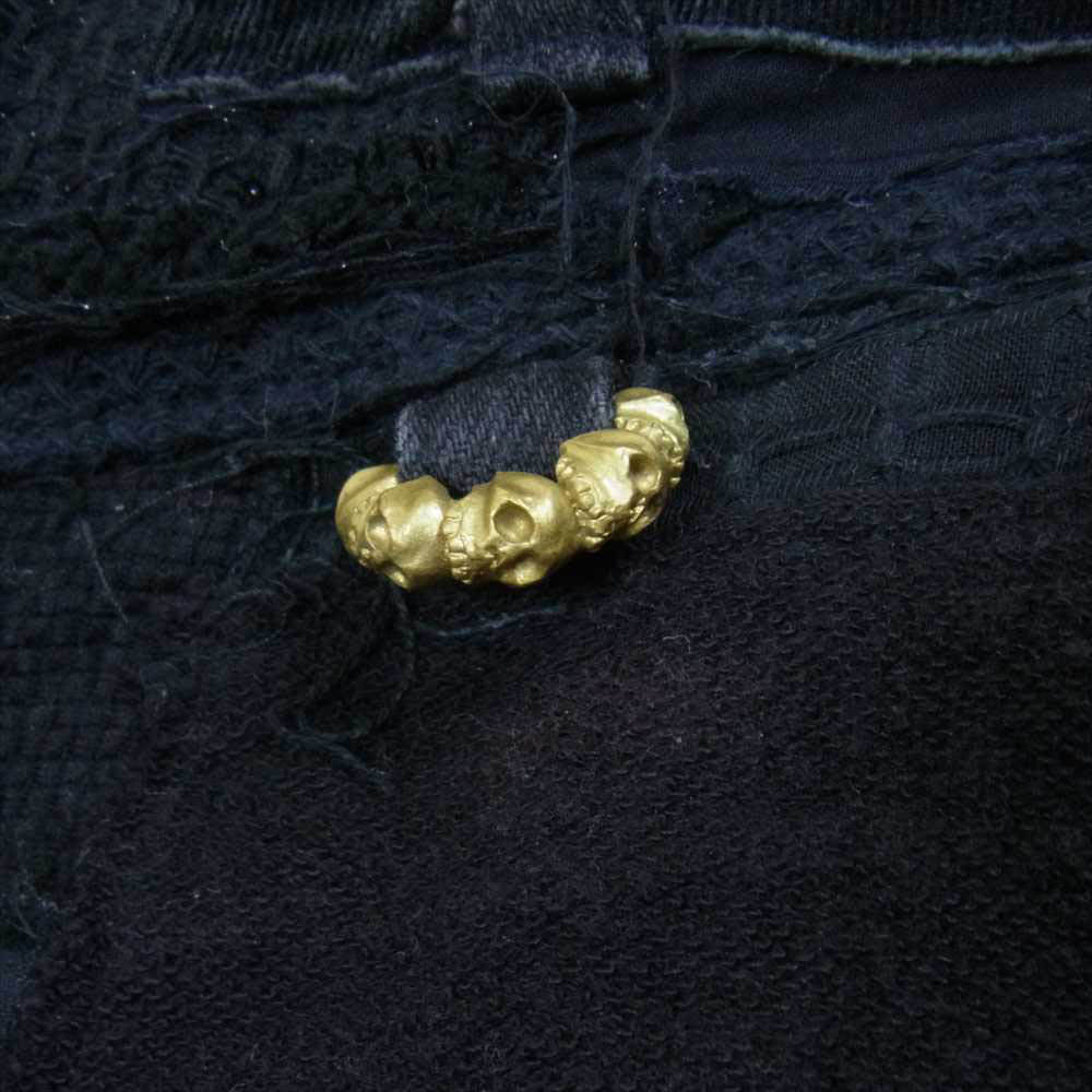 ヒロ パッチワーク クラスト スキニー デニム パンツ ブラック系 サイズ表記無し(W31程度)【中古】