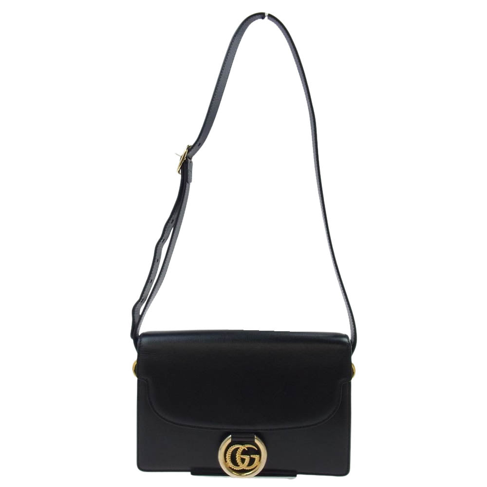 GUCCI グッチ 589474 GGマーモント クロスボディ ショルダーバッグ ブラック ブラック系【中古】