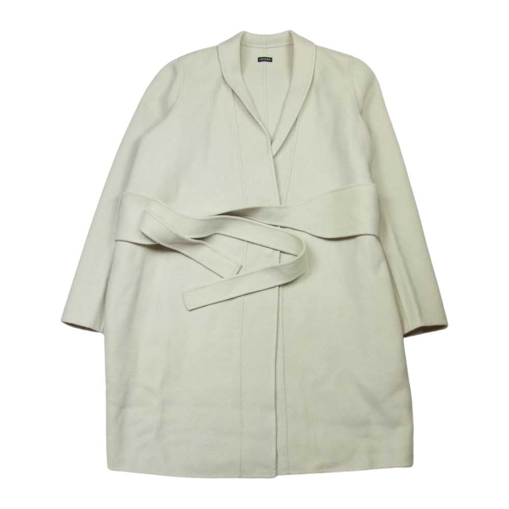 JOSEPH ジョセフ カシミヤ混 ウール ベルテッド コート 中国製 ライトベージュ系 36【中古】