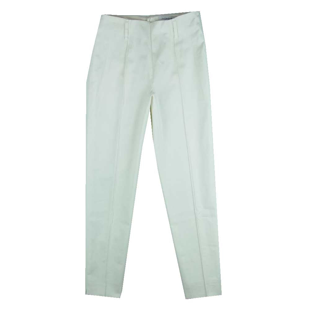 YVES SAINT LAURENT イヴサンローラン 198178 YBA48 国内正規品 イタリア製 裏地シルク100％ ストレッチコットン センタープレス トラウザー パンツ オフホワイト系 F38【中古】