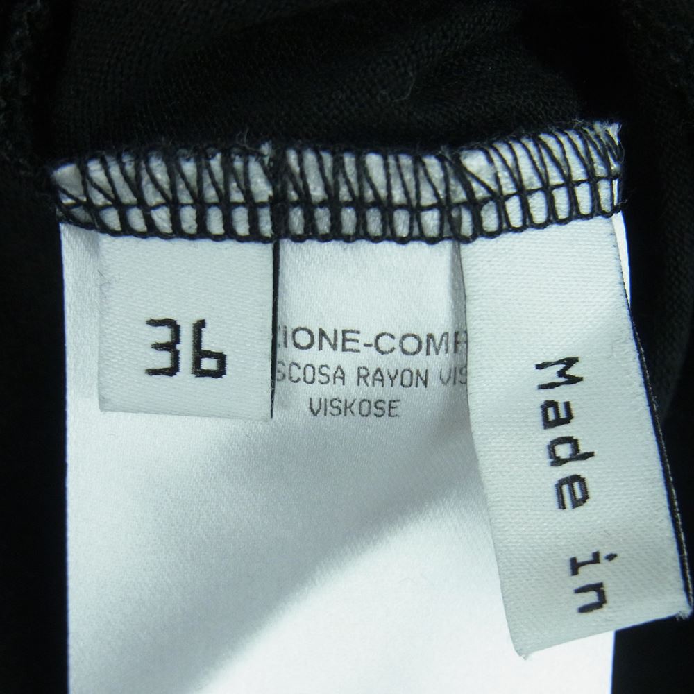 BALENCIAGA バレンシアガ 218577 TQ946 国内正規品 箔プリント レーヨン 半袖 カットソー Tシャツ ブラック系 36【中古】