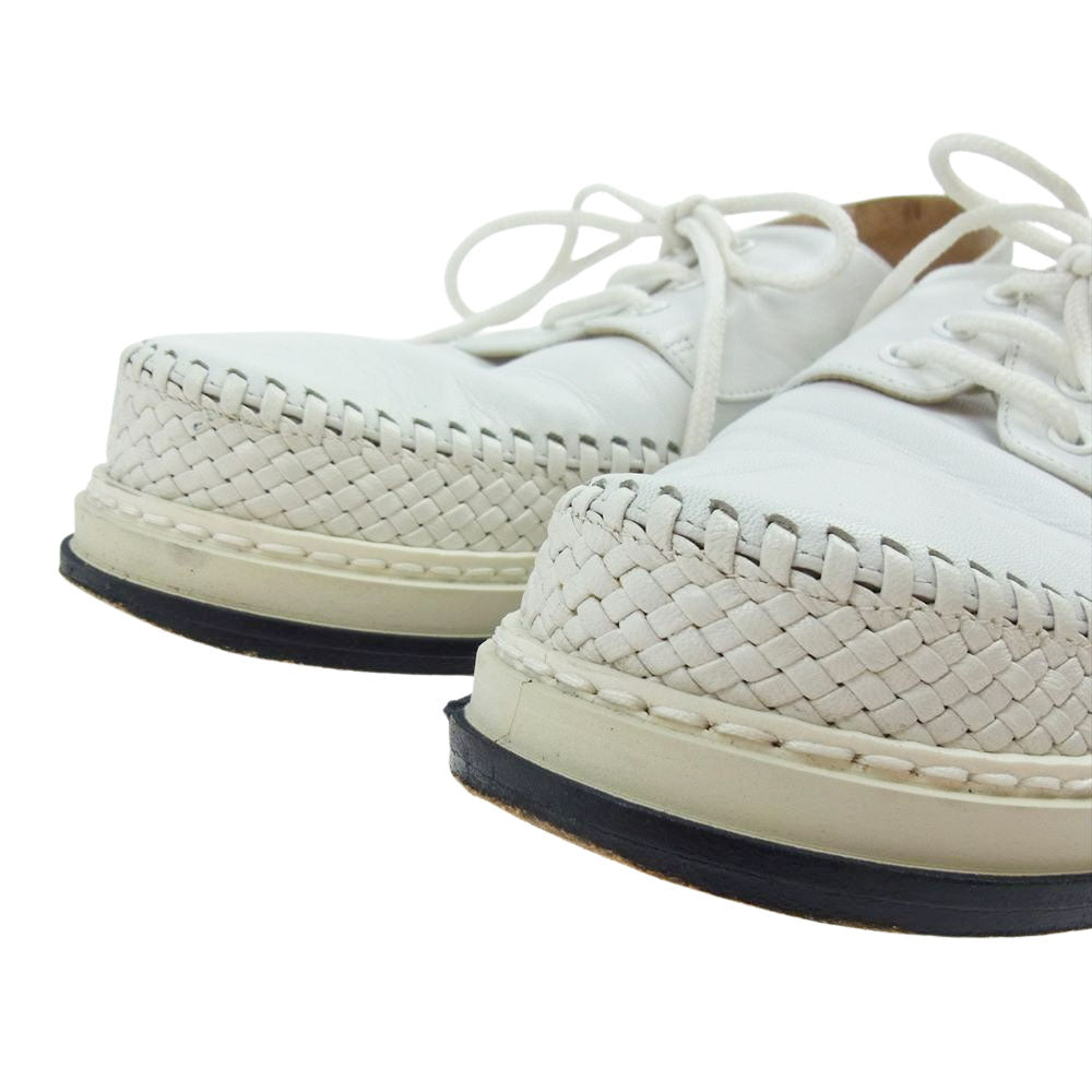 BOTTEGAVENETA ボッテガヴェネタ フラットソール レザー デッキシューズ ホワイト系【中古】