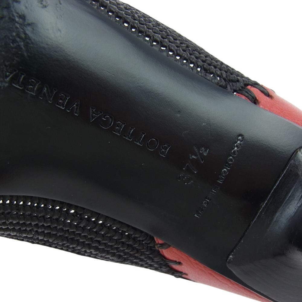 BOTTEGAVENETA ボッテガヴェネタ ローヒール パンプス ブラック系 レッド系 37 1/2【中古】