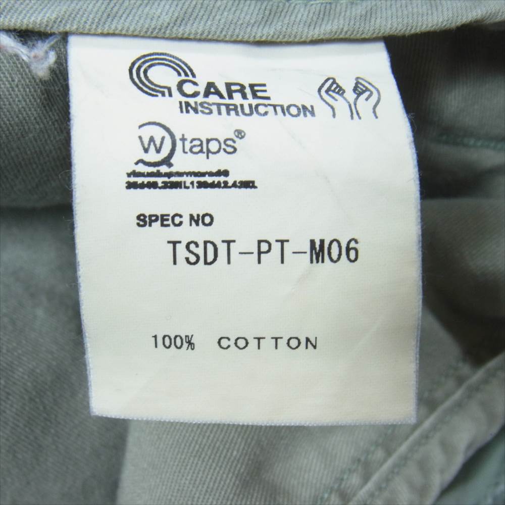 WTAPS ダブルタップス TSDT-PT-M06 TOO LATE TO DIE加工ミリタリーカーゴショートパンツ  ライトグリーン系 サイズ表記無し(W30程度)【中古】