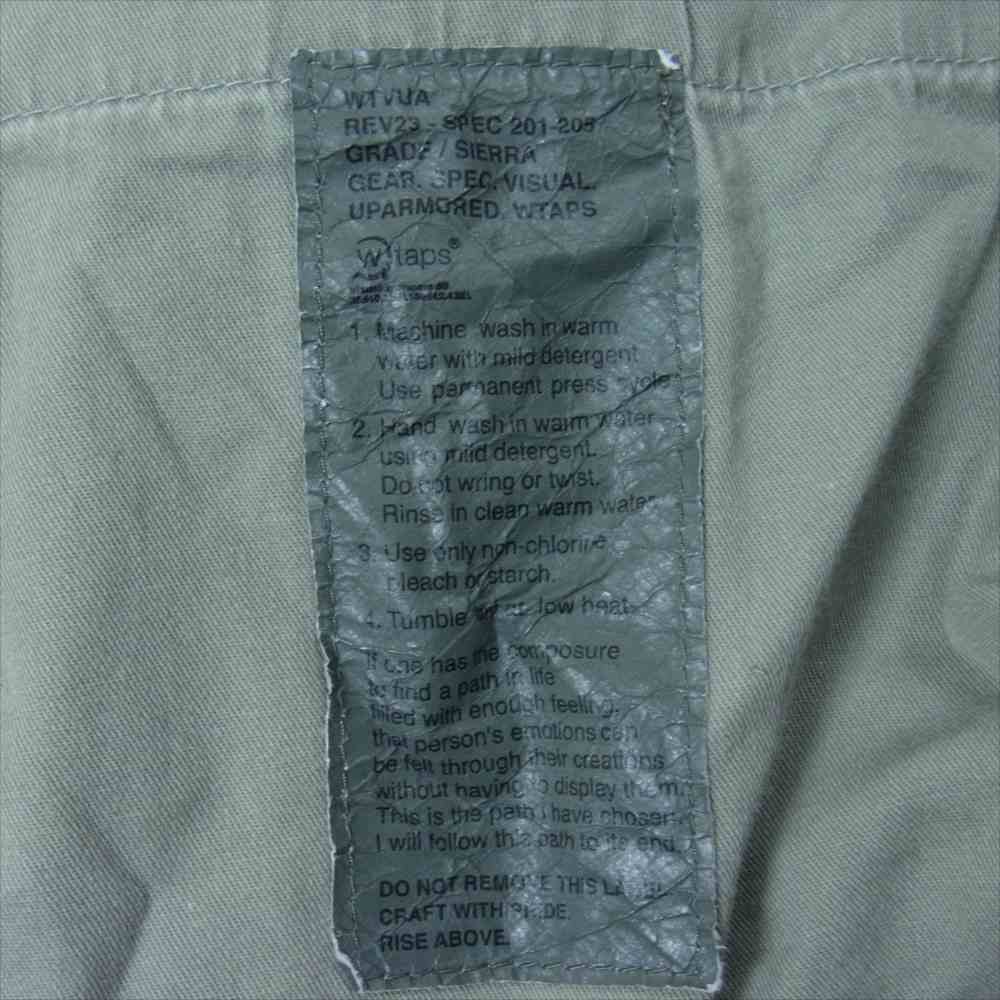 WTAPS ダブルタップス TSDT-PT-M06 TOO LATE TO DIE加工ミリタリーカーゴショートパンツ  ライトグリーン系 サイズ表記無し(W30程度)【中古】