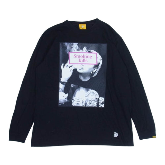 エフアールツー × ZOZOZO ゾゾゾ 家賃の安い部屋 長袖 Tシャツ ブラック系 L【中古】