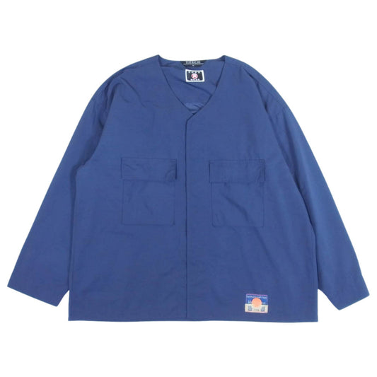 blackmeans ブラックミーンズ × 寅壱 鯉口 SHIRT カジュアルシャツ ネイビー系 M【中古】