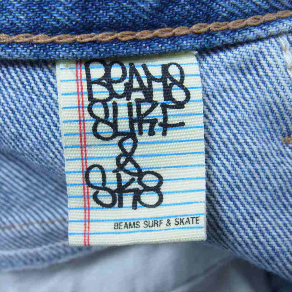 BEAMS ビームス SURF＆SK8 SSZ PEEL OFF DENIM オマージュデニム インディゴブルー系 XS【中古】