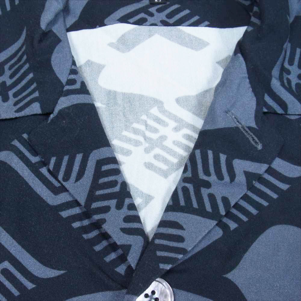 バッドスプール BUDSPOOL 半袖シャツ GAKKIN BUDSPOOL HAWAIIAN SHIRT 軍鶏 オープンカラーモデル ブラック系 L【中古】 バッドスプール GAKKIN BUDSPOOL HAWAIIAN SHIRT 軍鶏 オープンカラー