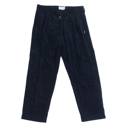 WTAPS ダブルタップス 212TQDT-PTM02 TUCK 02 TROUSERS COTTON CORDUROY コーデュロイ パンツ ブラック系 1【中古】
