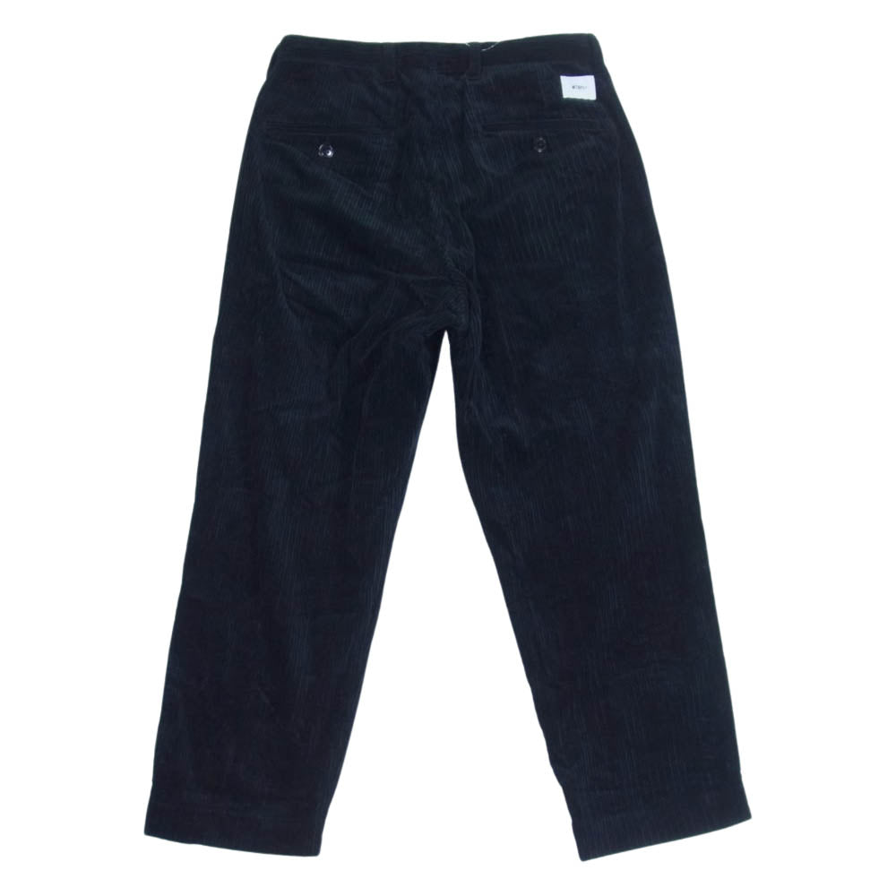 WTAPS ダブルタップス 212TQDT-PTM02 TUCK 02 TROUSERS COTTON CORDUROY コーデュロイ パンツ ブラック系 1【中古】