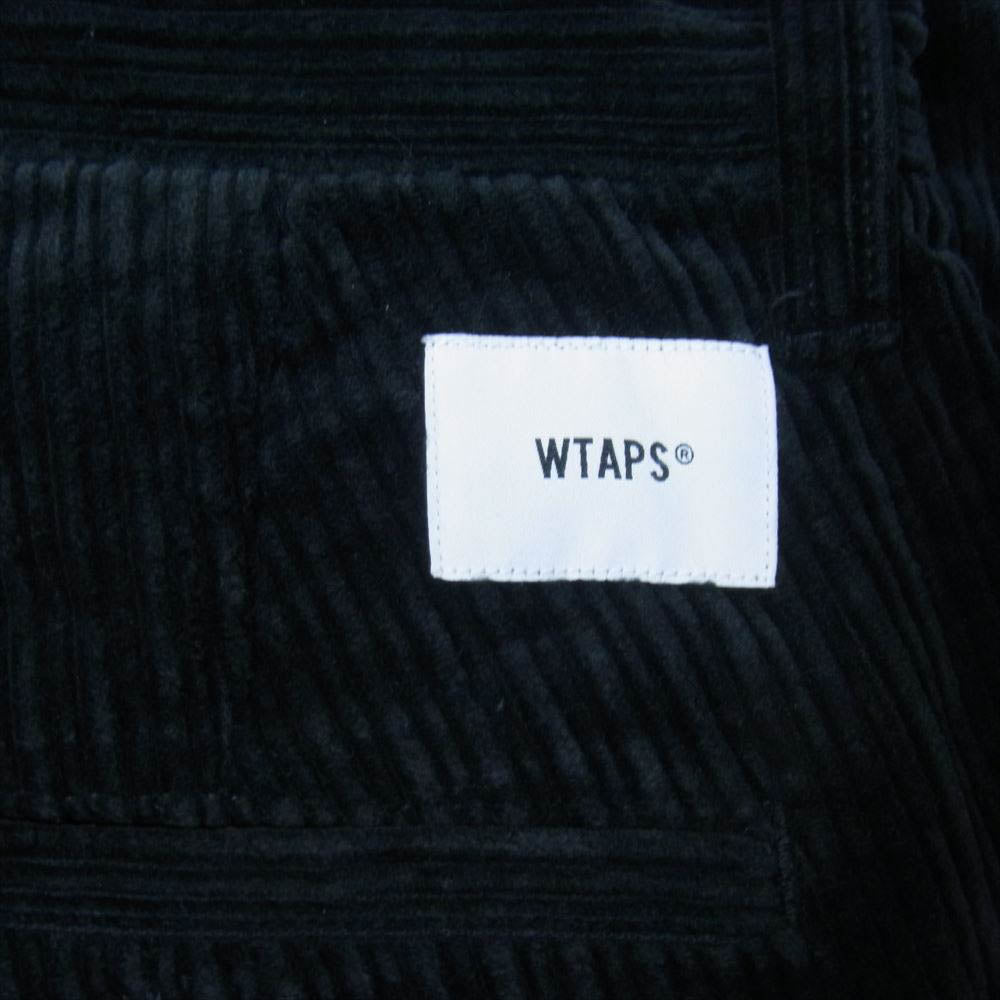 WTAPS ダブルタップス 212TQDT-PTM02 TUCK 02 TROUSERS COTTON CORDUROY コーデュロイ パンツ ブラック系 1【中古】