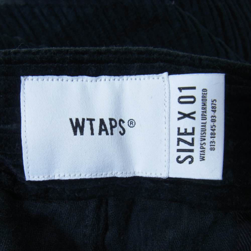 WTAPS ダブルタップス 212TQDT-PTM02 TUCK 02 TROUSERS COTTON CORDUROY コーデュロイ パンツ ブラック系 1【中古】