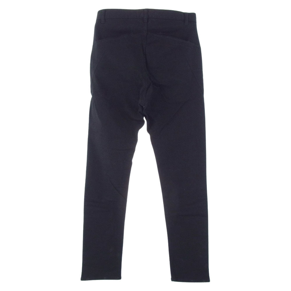 KAZUYUKI KUMAGAI ATTACHMENT カズユキクマガイアタッチメント ボタンフライ コットン ストレッチ スリム パンツ ブラック系 S 1【中古】