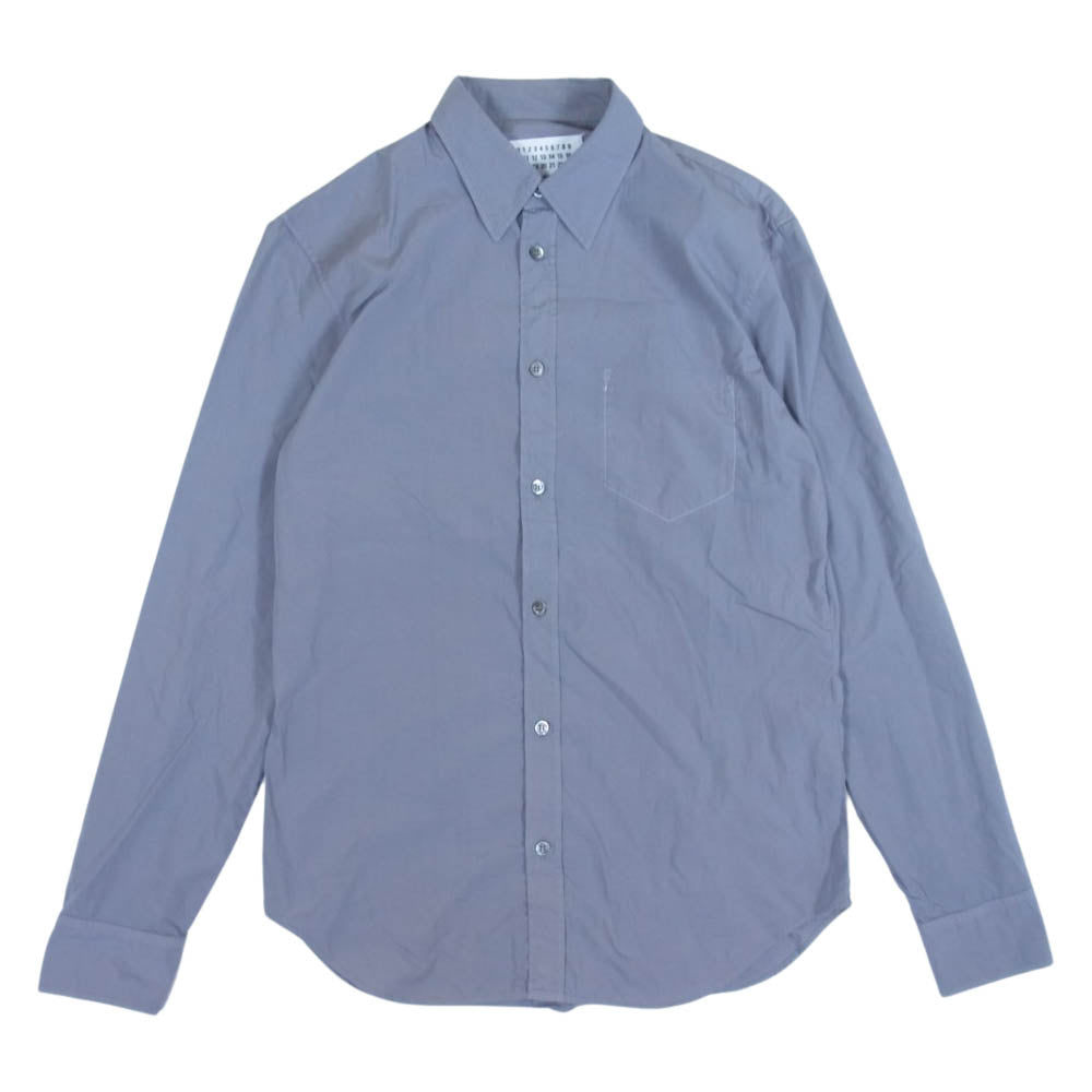 MAISON MARGIELA メゾンマルジェラ 10ライン 4ステッチ レギュラーカラー 長袖 シャツ グレー系 39【中古】