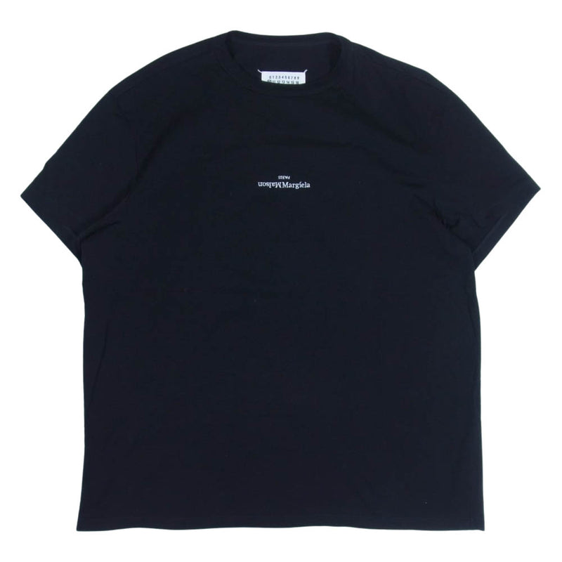 MAISON MARGIELA メゾンマルジェラ S30GC0701  ロゴ刺繍 Tシャツ カットソー ブラック系 52【中古】
