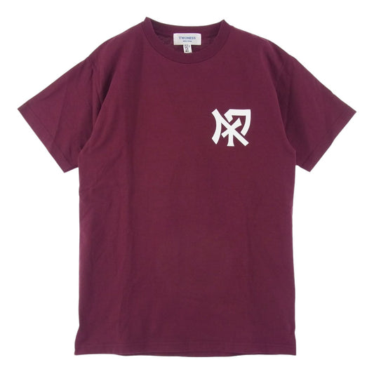 トゥーネス 22SS ヘイワ 半袖 Tシャツ ワインレッド系 M【美品】【中古】