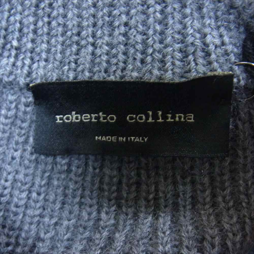 ROBERTO COLLINA ロベルトコリーナ クルーネック ウール ニット セーター グレー系 46【美品】【中古】