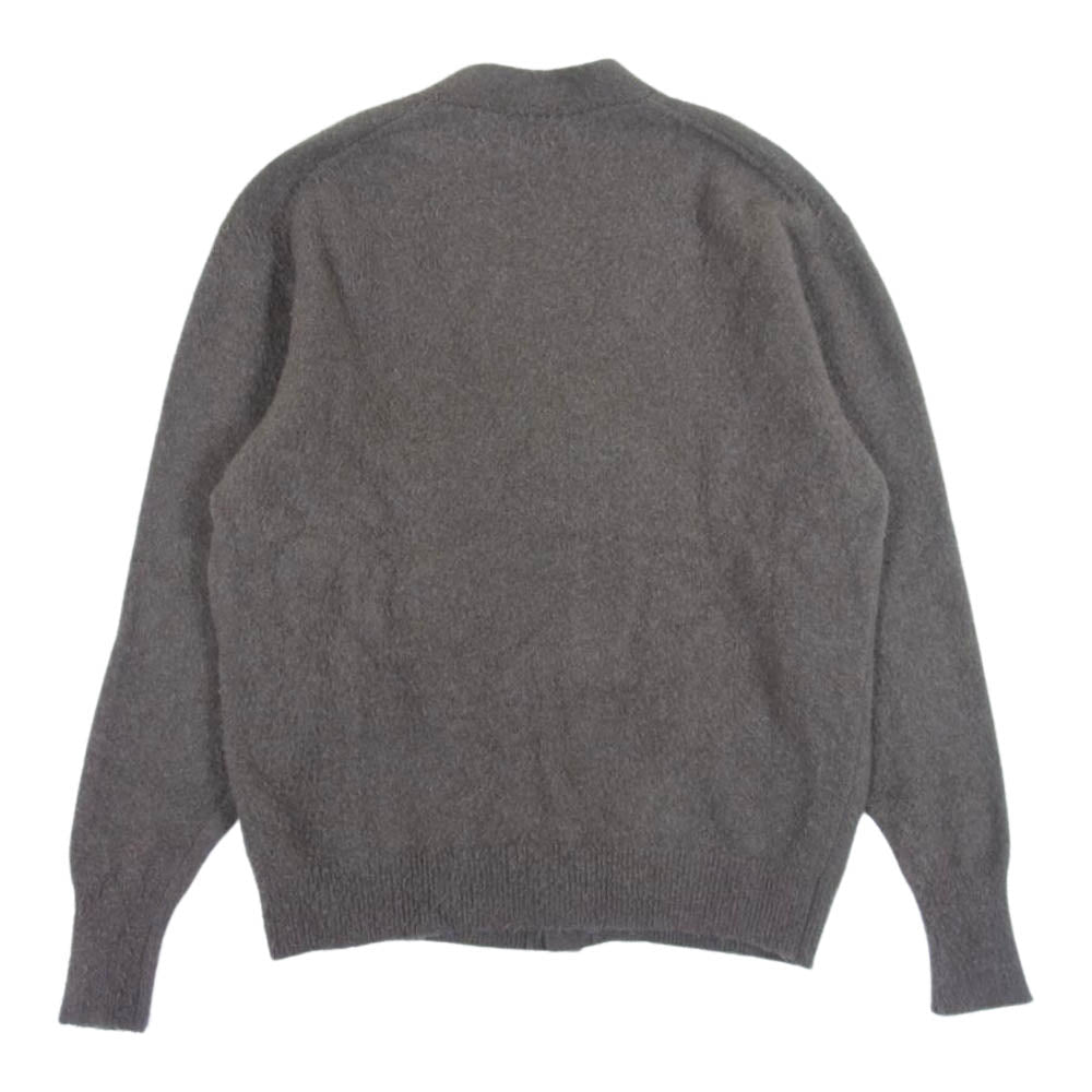 ROBERTO COLLINA ロベルトコリーナ カセンティーノ加工 Vネックニットカーディガン ブラウン系 48【美品】【中古】