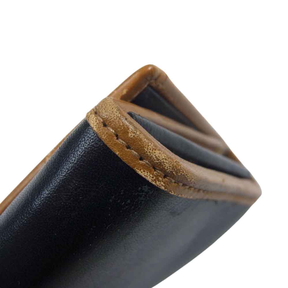 CELINE セリーヌ レザー がま口 長財布 ウォレット ブラック系【中古】