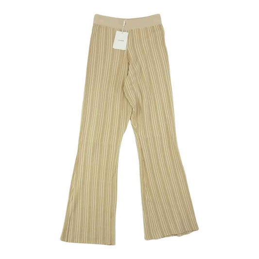 クラネ 10110-7172 ランダムストライプ ニット パンツ ホワイト系 ベージュ系 2【新古品】【未使用】【中古】