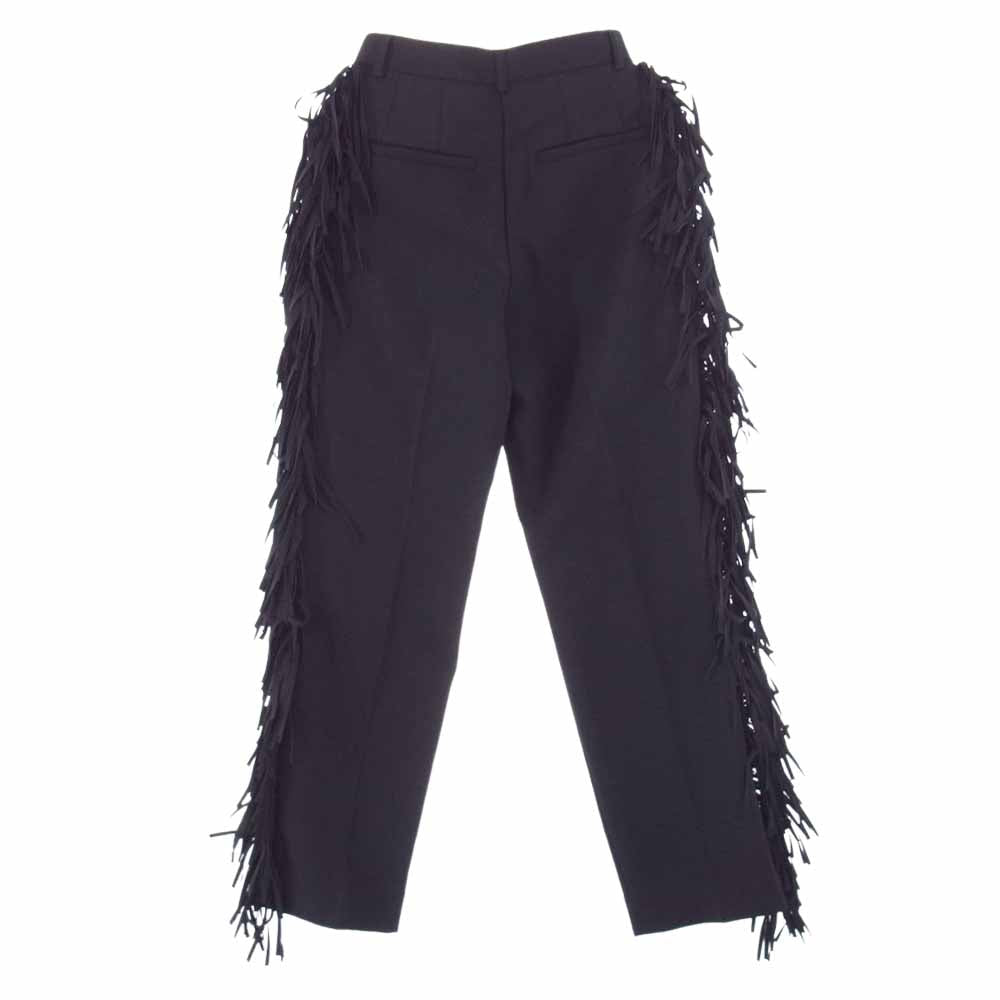 クラネ 12110-7002 FRINGE TAPERED PANTS フリンジ テーパード パンツ ブラック系  0 【新古品】【未使用】【中古】