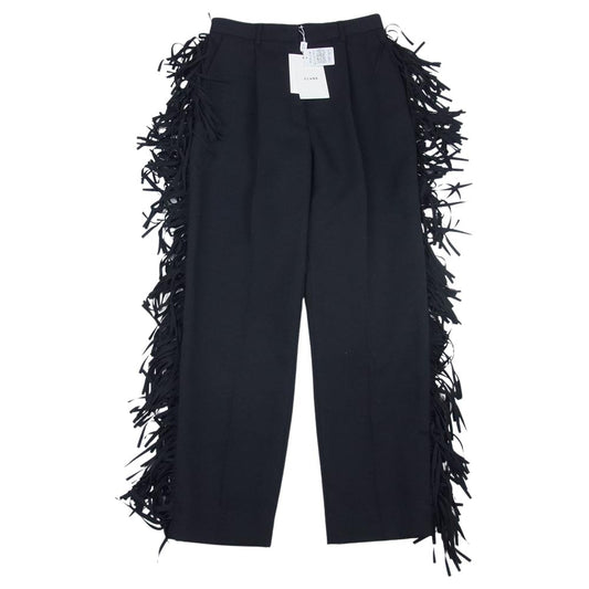 クラネ 12110-7002 FRINGE TAPERED PANTS フリンジ テーパード パンツ ブラック系 1【新古品】【未使用】【中古】