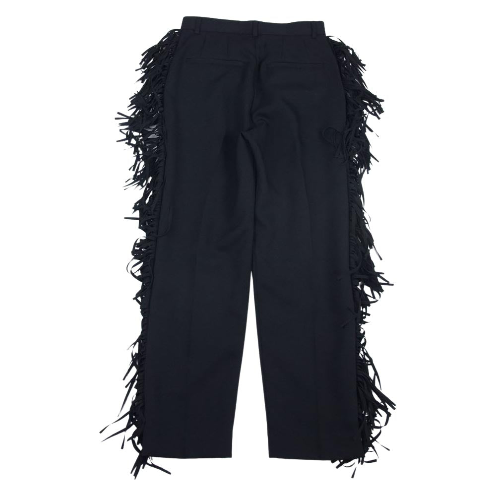 クラネ 12110-7002 FRINGE TAPERED PANTS フリンジ テーパード パンツ ブラック系 1【新古品】【未使用】【中古】