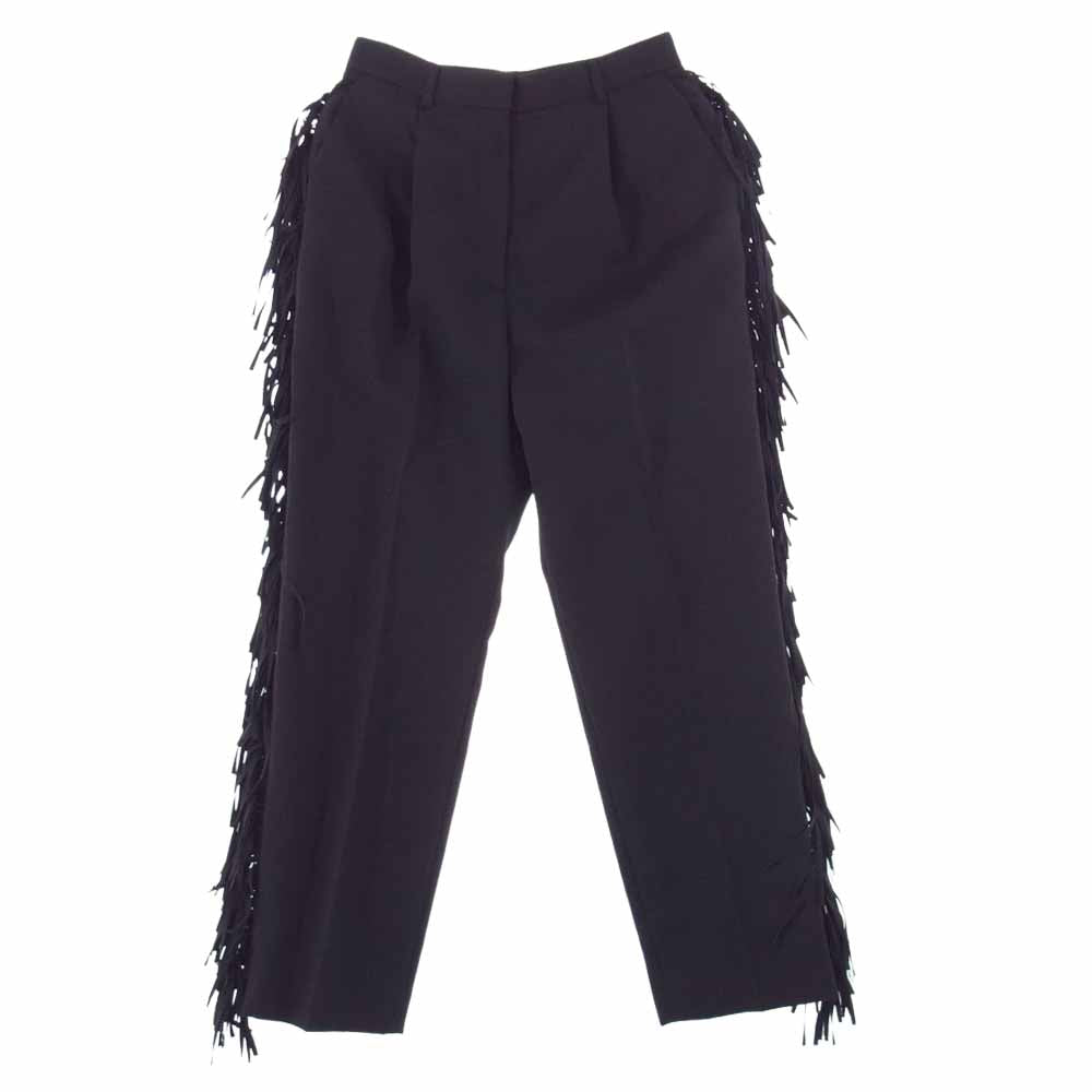 クラネ 12110-7002 FRINGE TAPERED PANTS フリンジ テーパード パンツ ブラック系 2【新古品】【未使用】【中古】