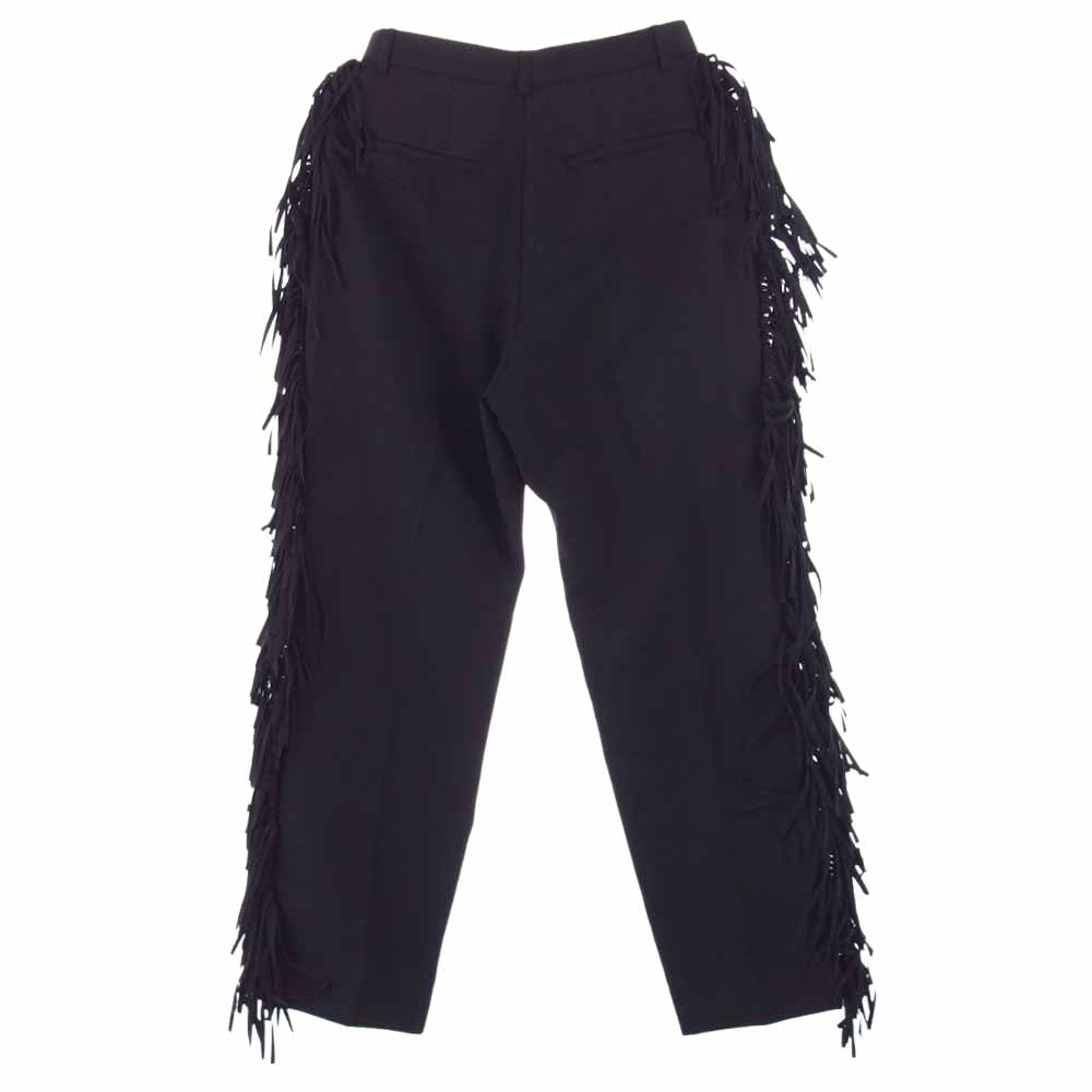 クラネ 12110-7002 FRINGE TAPERED PANTS フリンジ テーパード パンツ ブラック系 2【新古品】【未使用】【中古】