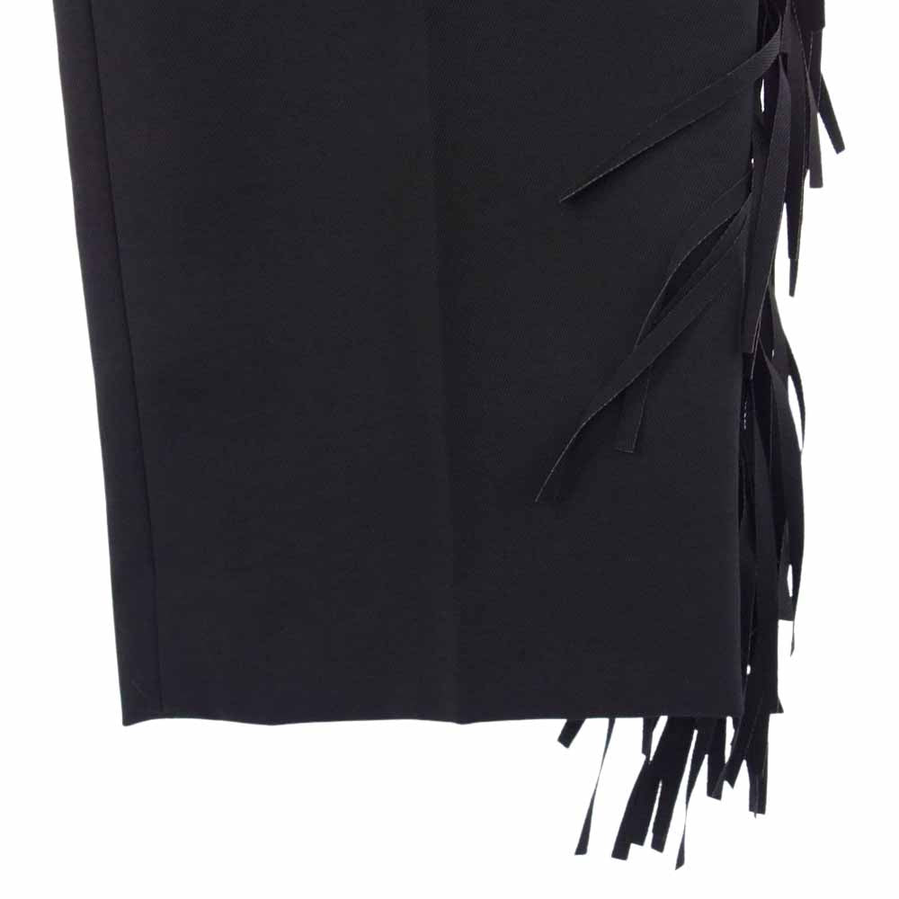 クラネ 12110-7002 FRINGE TAPERED PANTS フリンジ テーパード パンツ ブラック系 2【新古品】【未使用】【中古】