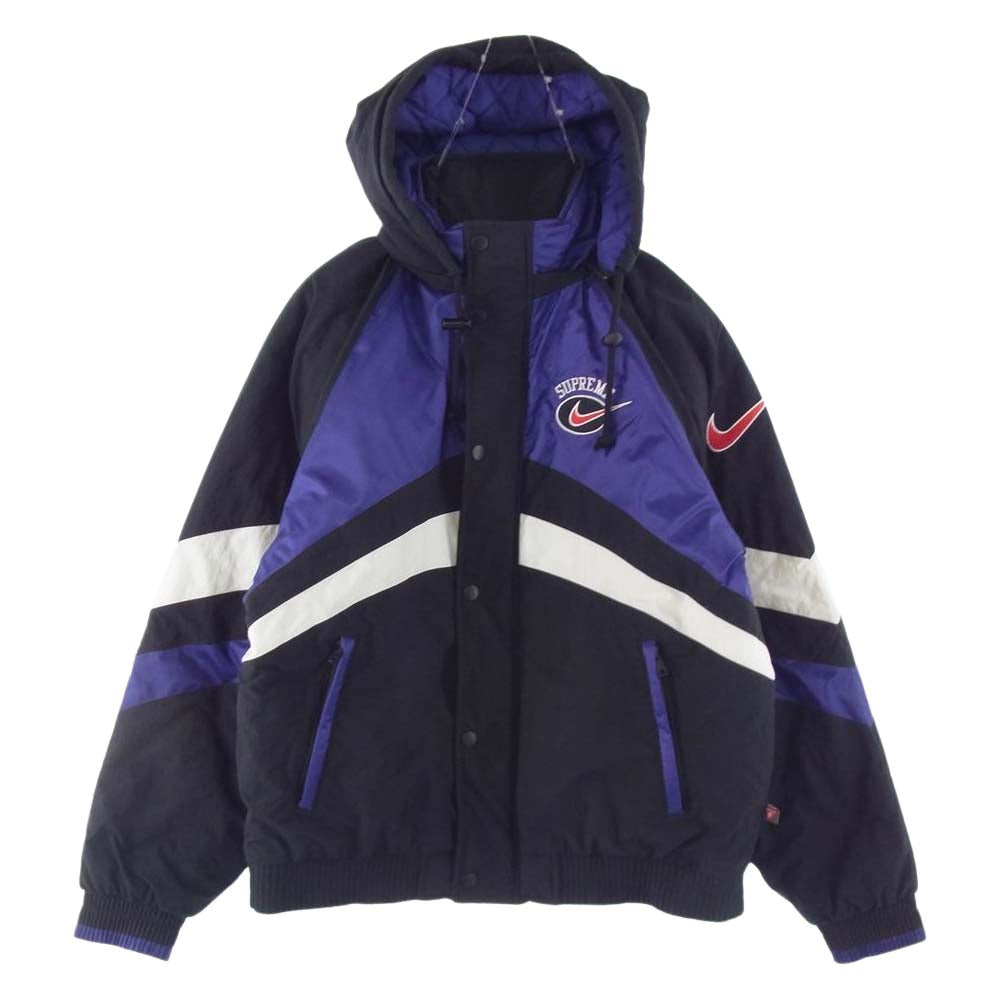 Supreme シュプリーム 19SS CD6074-012 NIKE ナイキ Hooded Sport Jacket 裏地キルティング フーデッド スポーツ ジャケット マルチカラー系 S【中古】