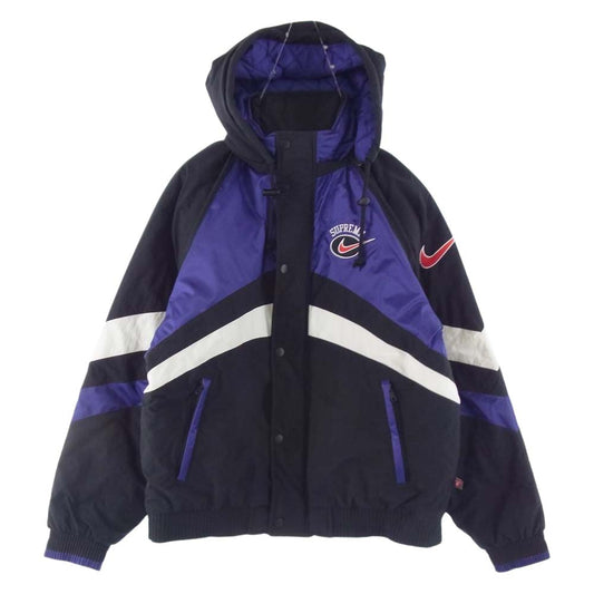 Supreme シュプリーム 19SS CD6074-012 NIKE ナイキ Hooded Sport Jacket 裏地キルティング フーデッド スポーツ ジャケット マルチカラー系 S【中古】