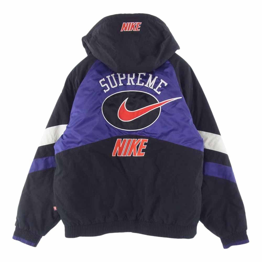 Supreme シュプリーム 19SS CD6074-012 NIKE ナイキ Hooded Sport Jacket 裏地キルティング フーデッド スポーツ ジャケット マルチカラー系 S【中古】