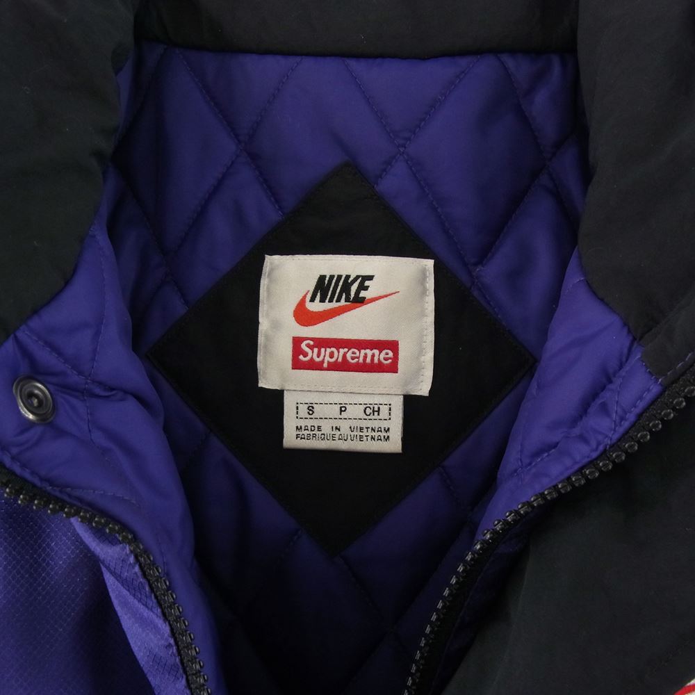 Supreme シュプリーム 19SS CD6074-012 NIKE ナイキ Hooded Sport Jacket 裏地キルティング フーデッド スポーツ ジャケット マルチカラー系 S【中古】