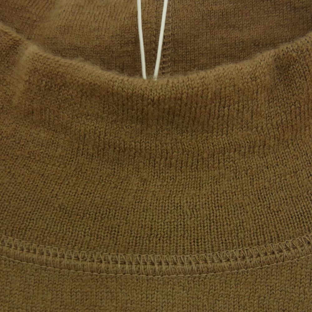 ネプラ WOOL JERSEY HI NECK PO ウール ジャージー ハイネック プルオーバー BOTANIVCAL PRODUCT ベージュ ブラウン系 2【極上美品】【中古】