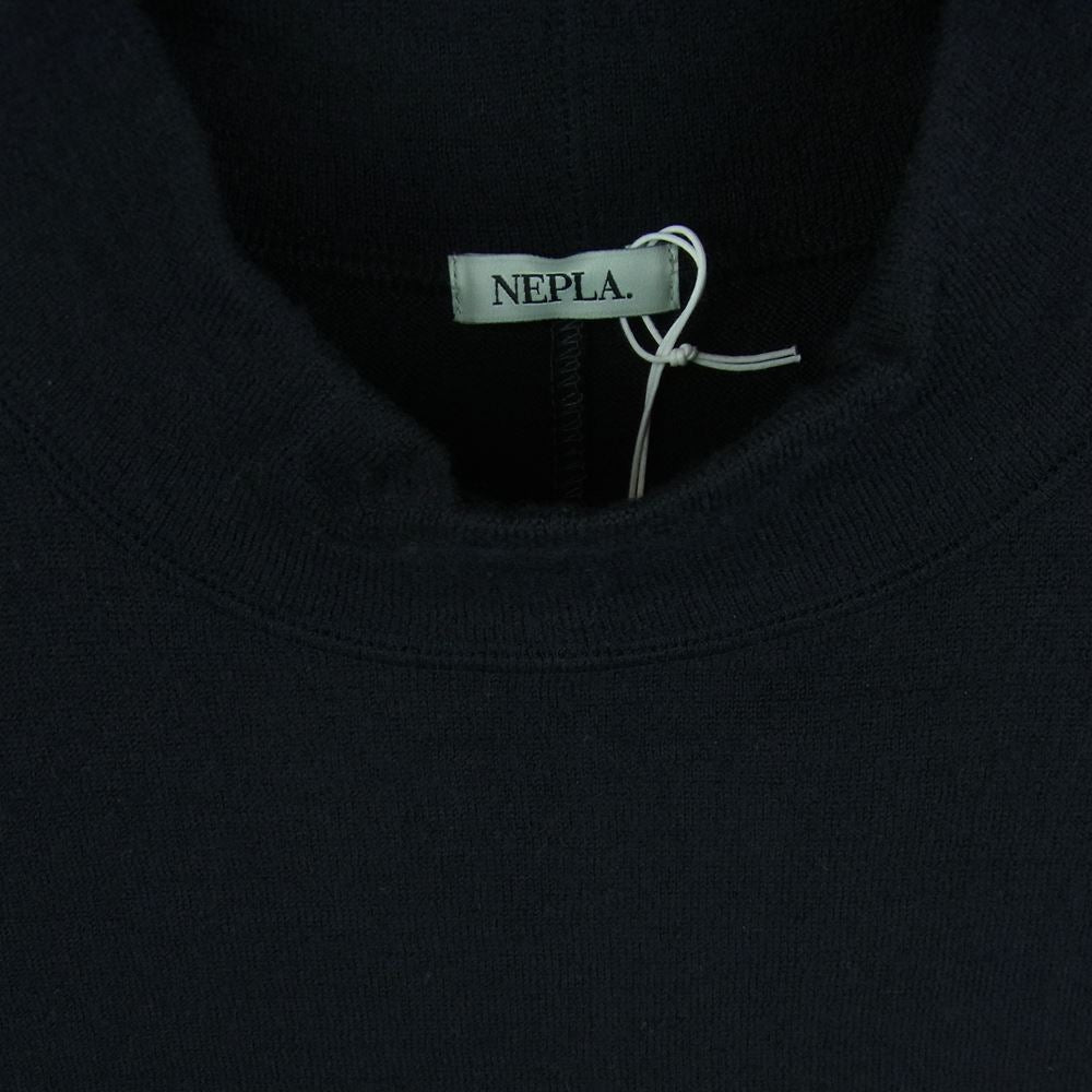ネプラ NE-CT-005 WOOL JERSEY HI NECK PO ウール ジャージー ハイネック プルオーバー BOTANIVCAL PRODUCT ニット ブラック系 3【極上美品】【中古】