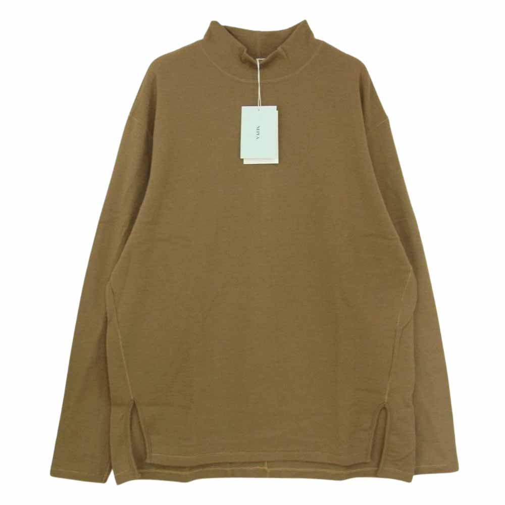 ネプラ WOOL JERSEY HI NECK PO ウール ジャージー ハイネック プルオーバー BOTANIVCAL PRODUCT ベージュ ブラウン系 3【極上美品】【中古】