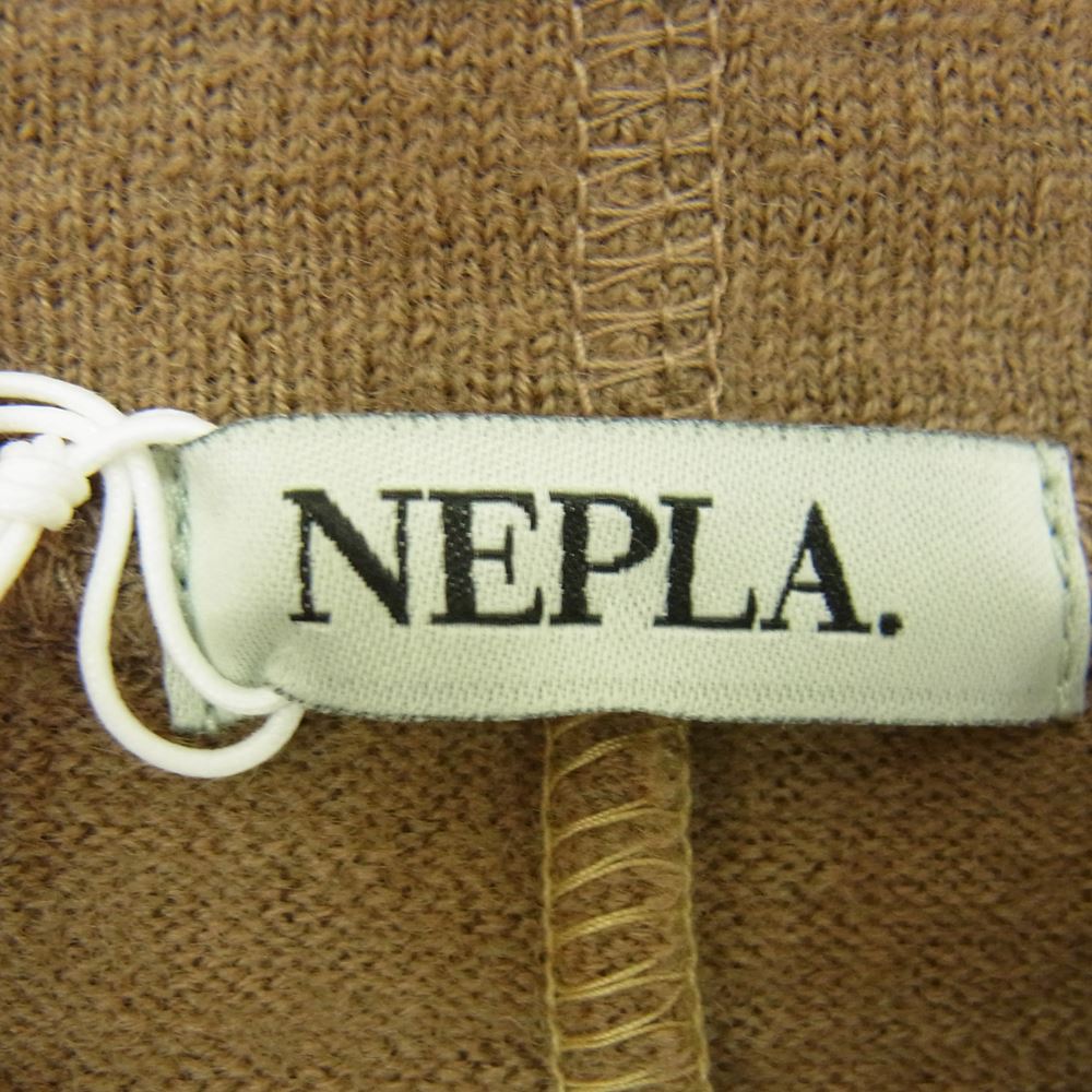 ネプラ WOOL JERSEY HI NECK PO ウール ジャージー ハイネック プルオーバー BOTANIVCAL PRODUCT ベージュ ブラウン系 3【極上美品】【中古】