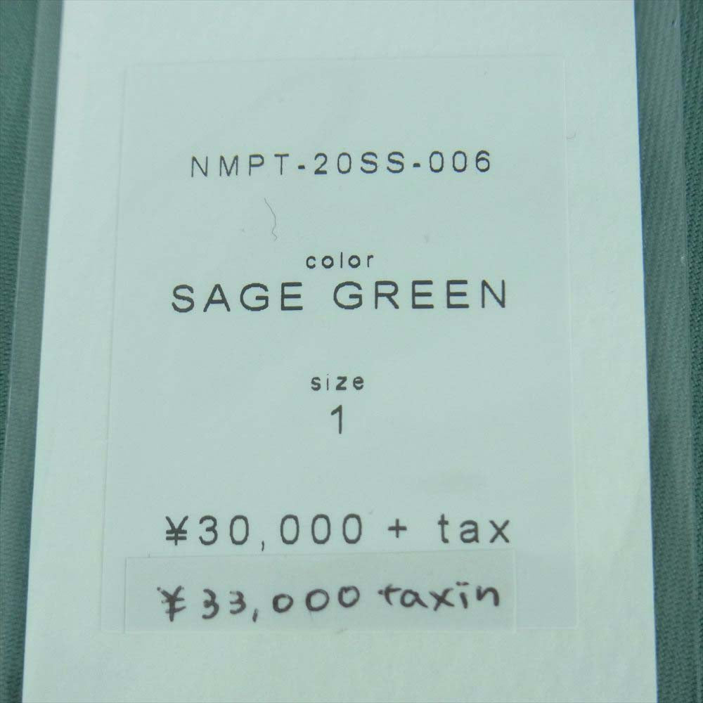 ネーム 20SS NMPT-20SS-006 ジップ カーゴ ショーツ ショート パンツ SAGE GREEN 1【新古品】【未使用】【中古】