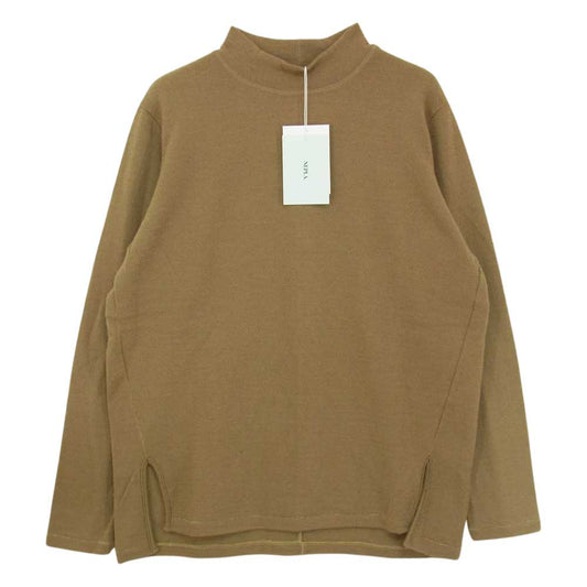 ネプラ WOOL JERSEY HI NECK PO ウール ジャージー ハイネック プルオーバー BOTANIVCAL PRODUCT ベージュ ブラウン系 1【極上美品】【中古】
