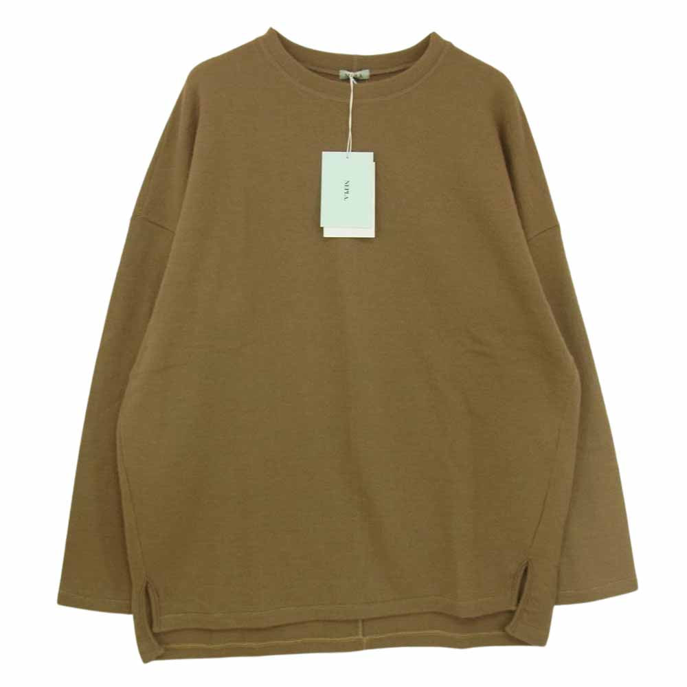 ネプラ WOOL JERSEY CREW PO ウール ジャージー クルーネック プルオーバー BOTANIVCAL PRODUCT ベージュ ブラウン系 3【極上美品】【中古】