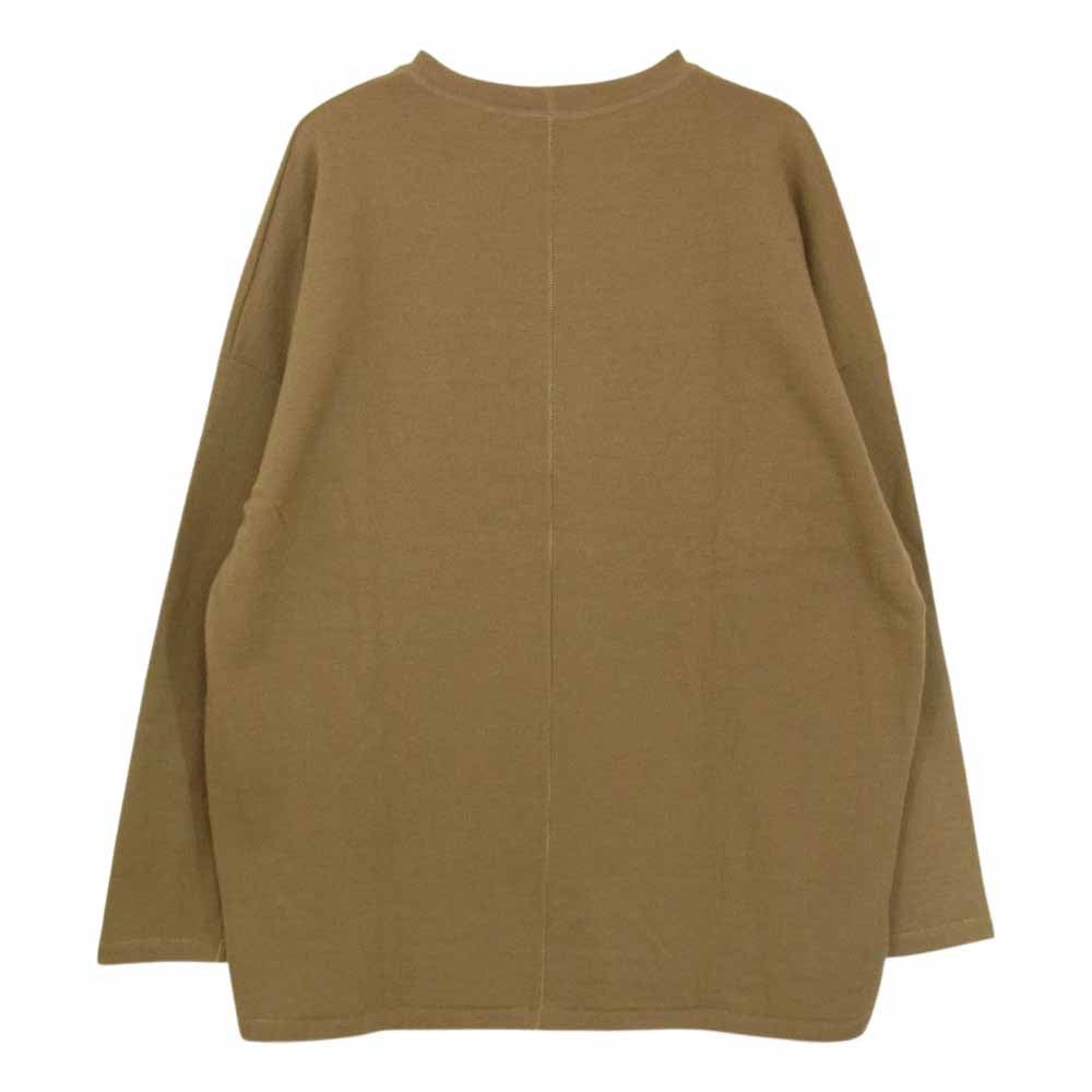 ネプラ WOOL JERSEY CREW PO ウール ジャージー クルーネック プルオーバー BOTANIVCAL PRODUCT ベージュ ブラウン系 3【極上美品】【中古】