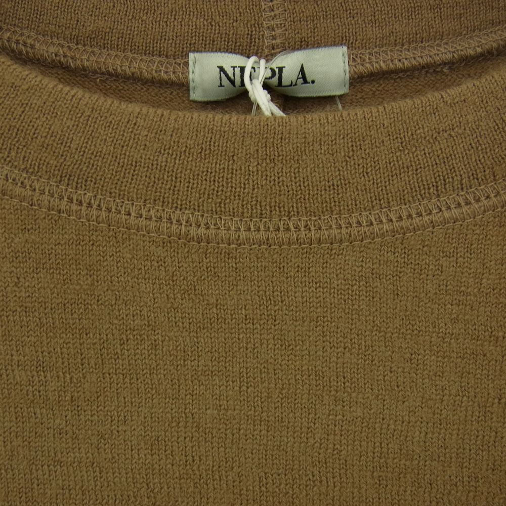 ネプラ WOOL JERSEY CREW PO ウール ジャージー クルーネック プルオーバー BOTANIVCAL PRODUCT ベージュ ブラウン系 3【極上美品】【中古】