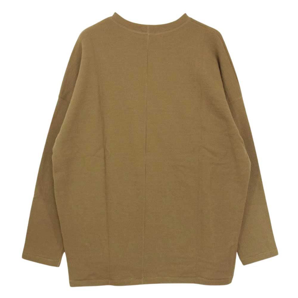 ネプラ WOOL JERSEY CREW PO ウール ジャージー クルーネック プルオーバー BOTANIVCAL PRODUCT ベージュ ブラウン系 2【極上美品】【中古】