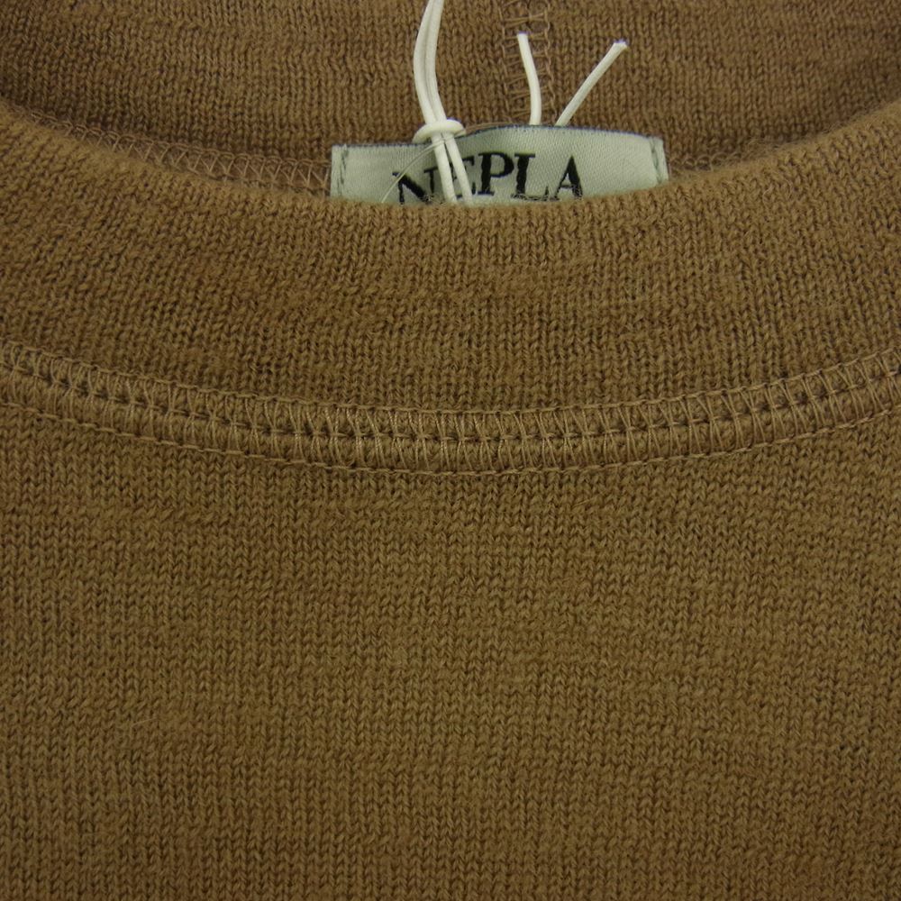 ネプラ WOOL JERSEY CREW PO ウール ジャージー クルーネック プルオーバー BOTANIVCAL PRODUCT ベージュ ブラウン系 2【極上美品】【中古】