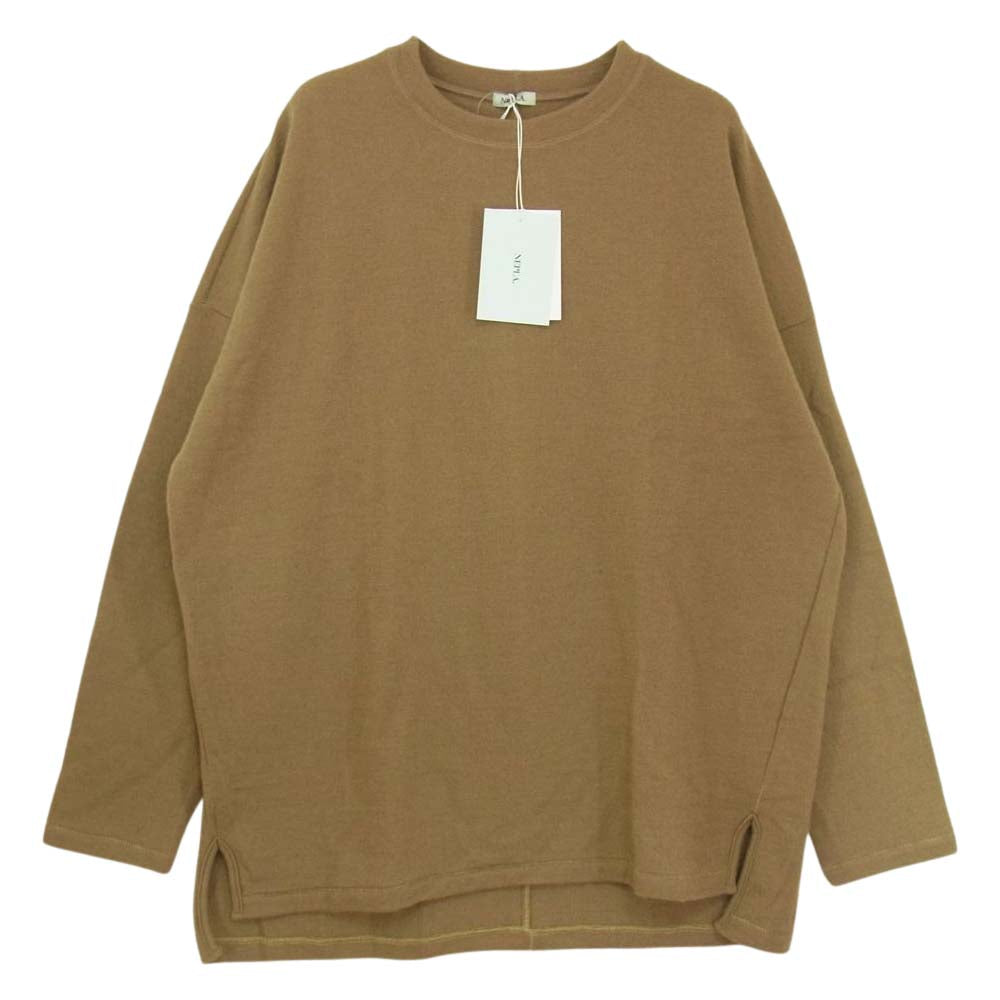ネプラ WOOL JERSEY CREW PO ウール ジャージー クルーネック プルオーバー BOTANIVCAL PRODUCT ベージュ ブラウン系 3【極上美品】【中古】