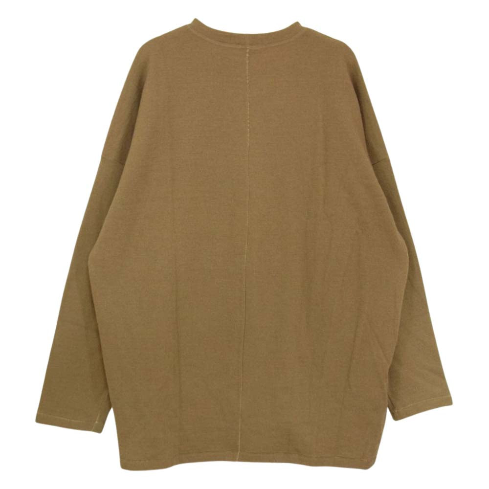 ネプラ WOOL JERSEY CREW PO ウール ジャージー クルーネック プルオーバー BOTANIVCAL PRODUCT ベージュ ブラウン系 3【極上美品】【中古】